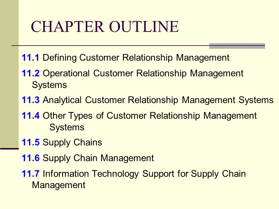 CRM and the Supply Chain
